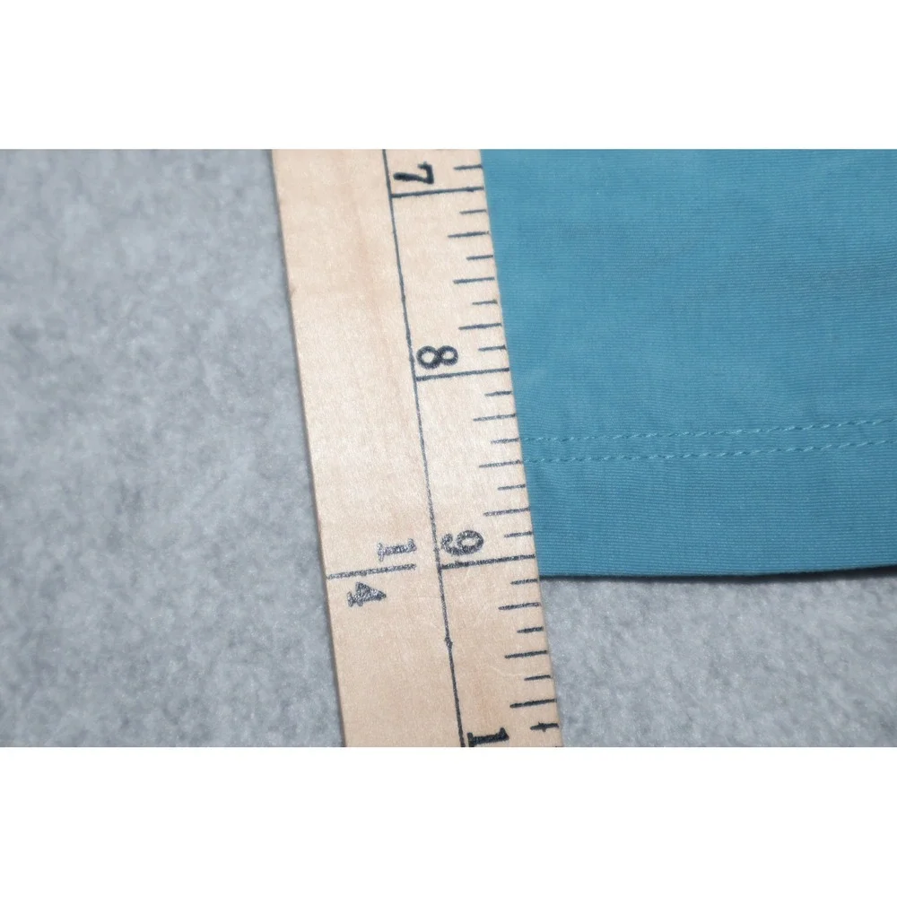 The North Face Board Shorts Mens 32 Teal Blue Zip Nylon Cargo Swim 9